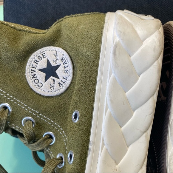 Converse Chuck Taylor All Star Lift Platform Moss Green Sneakers Size 5.5 - Picture 12 of 14